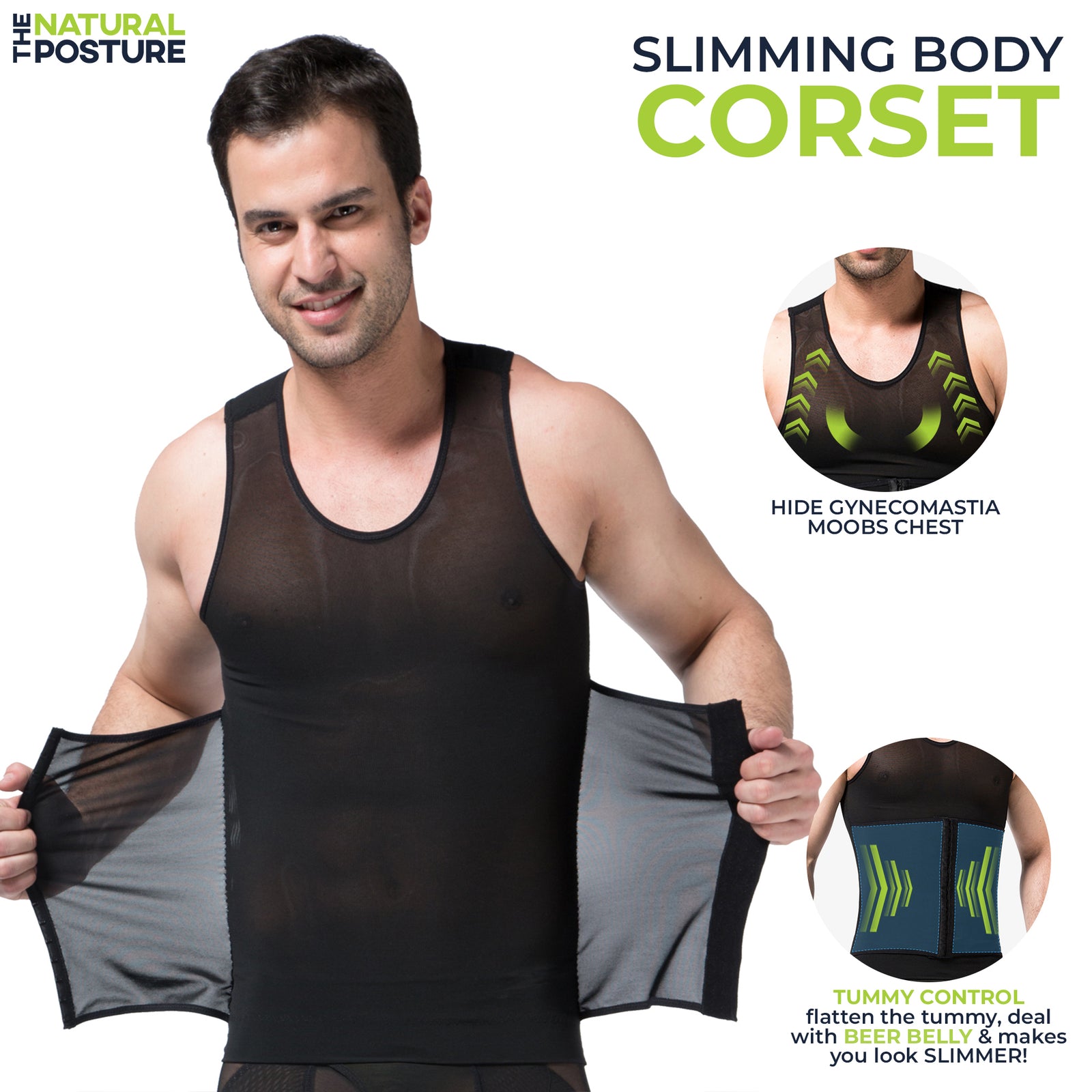 Slimming Body Shaper Undershirt Corset - The Natural Posture
