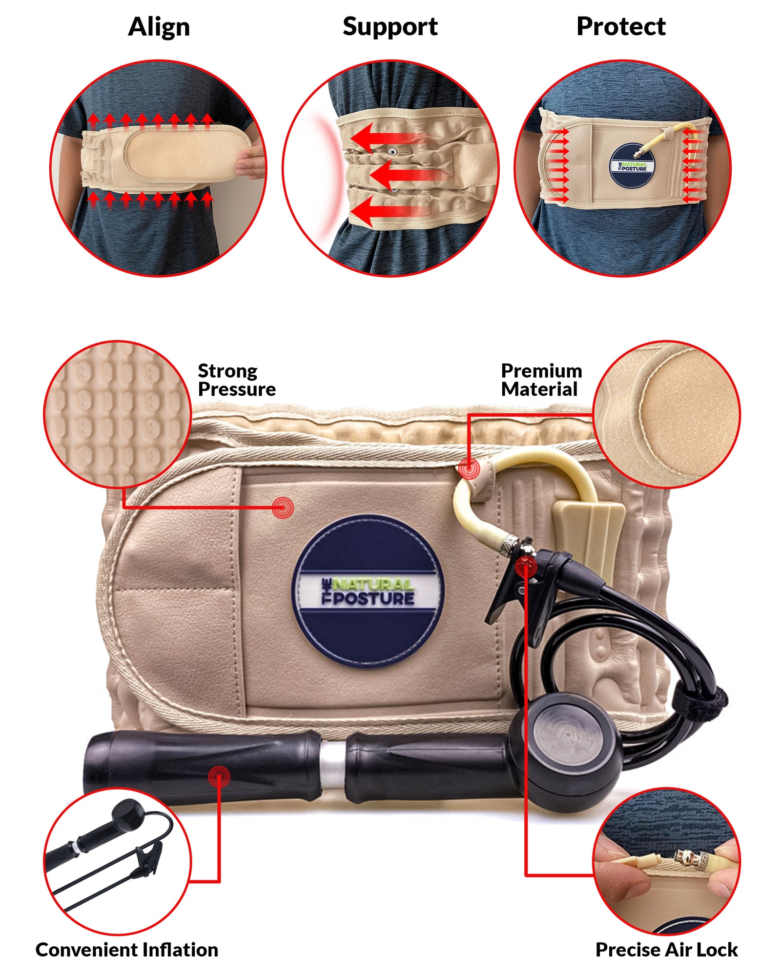 Decompression Lumbar Support Belt - The Natural Posture