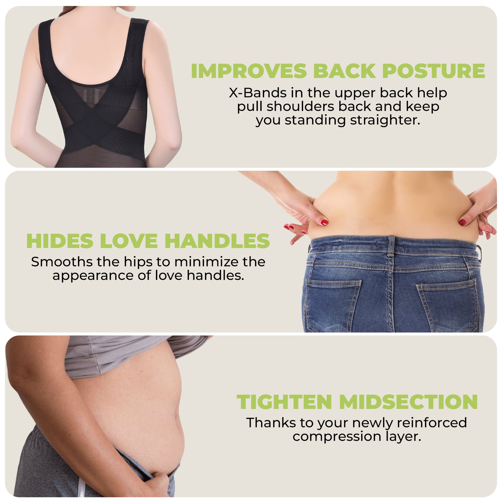 Slimming Upper Body Shaper Tank - The Natural Posture