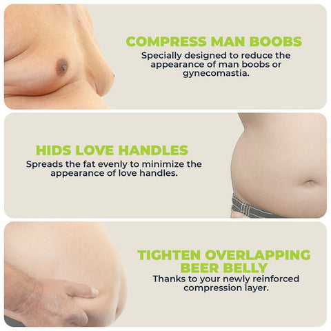 Men's Slimming Body Shaper Belly Chest Gynecomastia Compression T