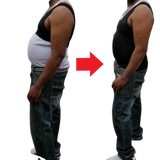 Men's Slimming Undershirt Corset | Waist Trimming Corset | Instant Slimming, Enhanced Posture, Comfortable | Tight yet Breathable | Black/White | S-XL