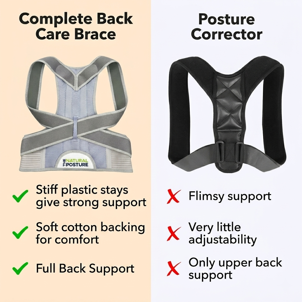 PLUS SIZE Complete Back Care Support Brace for Posture Correction