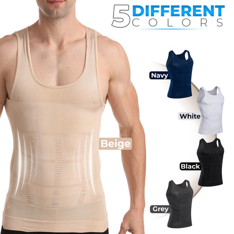 Fashion Mens Compression Shirt Slimming Body Shaper Waist Trainer
