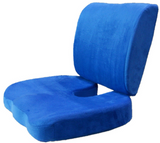 Orthopedic Comfort Memory Foam Coccyx Seat Pad and Back Support Set - The Natural Posture