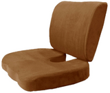 Orthopedic Comfort Memory Foam Coccyx Seat Pad and Back Support Set - The Natural Posture