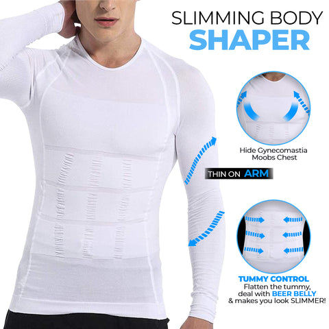 Slimming Body Shaper Long Sleeve Shirt - The Natural Posture