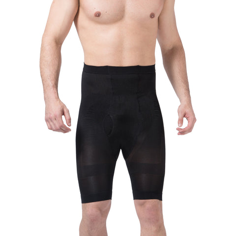 Mens Compression Shorts With Tummy Control And Slimming Features