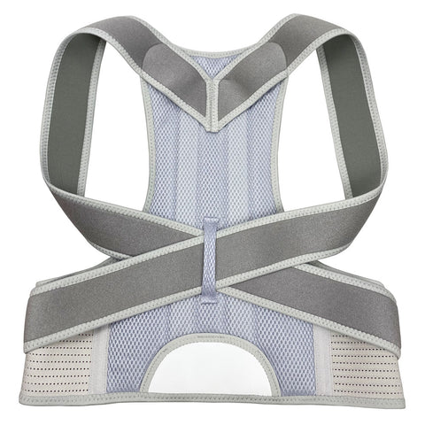 Generic Adjustable Magnet Posture Corrector Back Corset Belt Straightener  Brace Shoulder Corrector Lumbar Postura Braces Supports(#White)