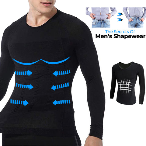 Men's Body Shaper Compression Shirt For Workout, Seamless Short