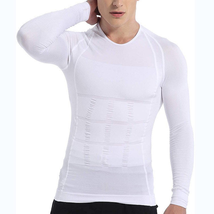 Slimming Body Shaper Long Sleeve T-shirt - The Natural Posture