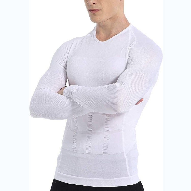 Slimming Body Shaper Long Sleeve T-shirt - The Natural Posture