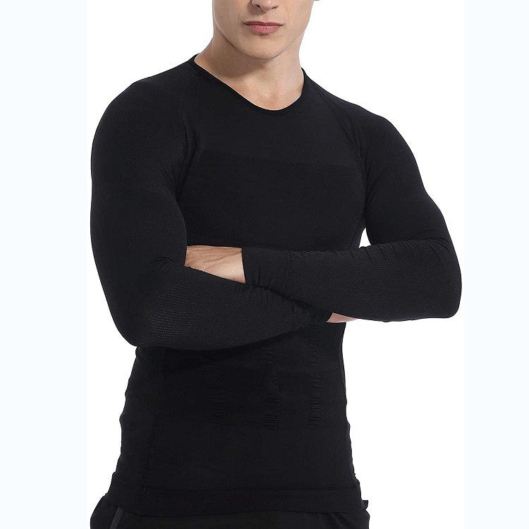 Slimming Body Shaper Long Sleeve T-shirt - The Natural Posture