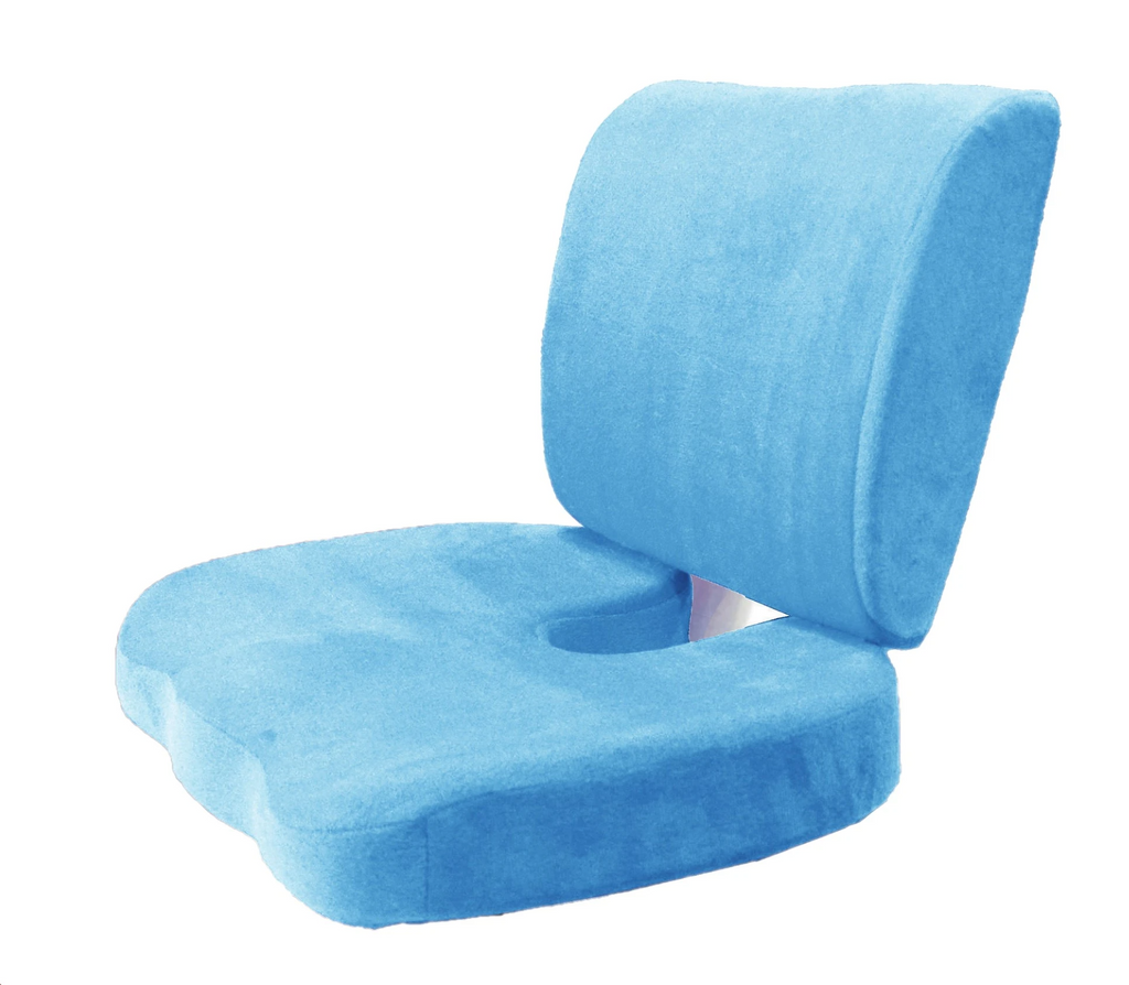 Orthopedic comfort memory foam coccyx discount seat pad and back support set