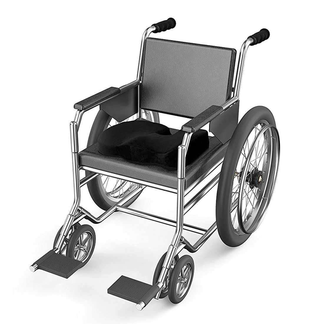 Orthopedic Comfort Memory Foam Coccyx Seat Pad and Back Support Set - The Natural Posture