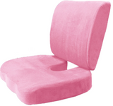 Orthopedic Comfort Memory Foam Coccyx Seat Pad and Back Support Set - The Natural Posture