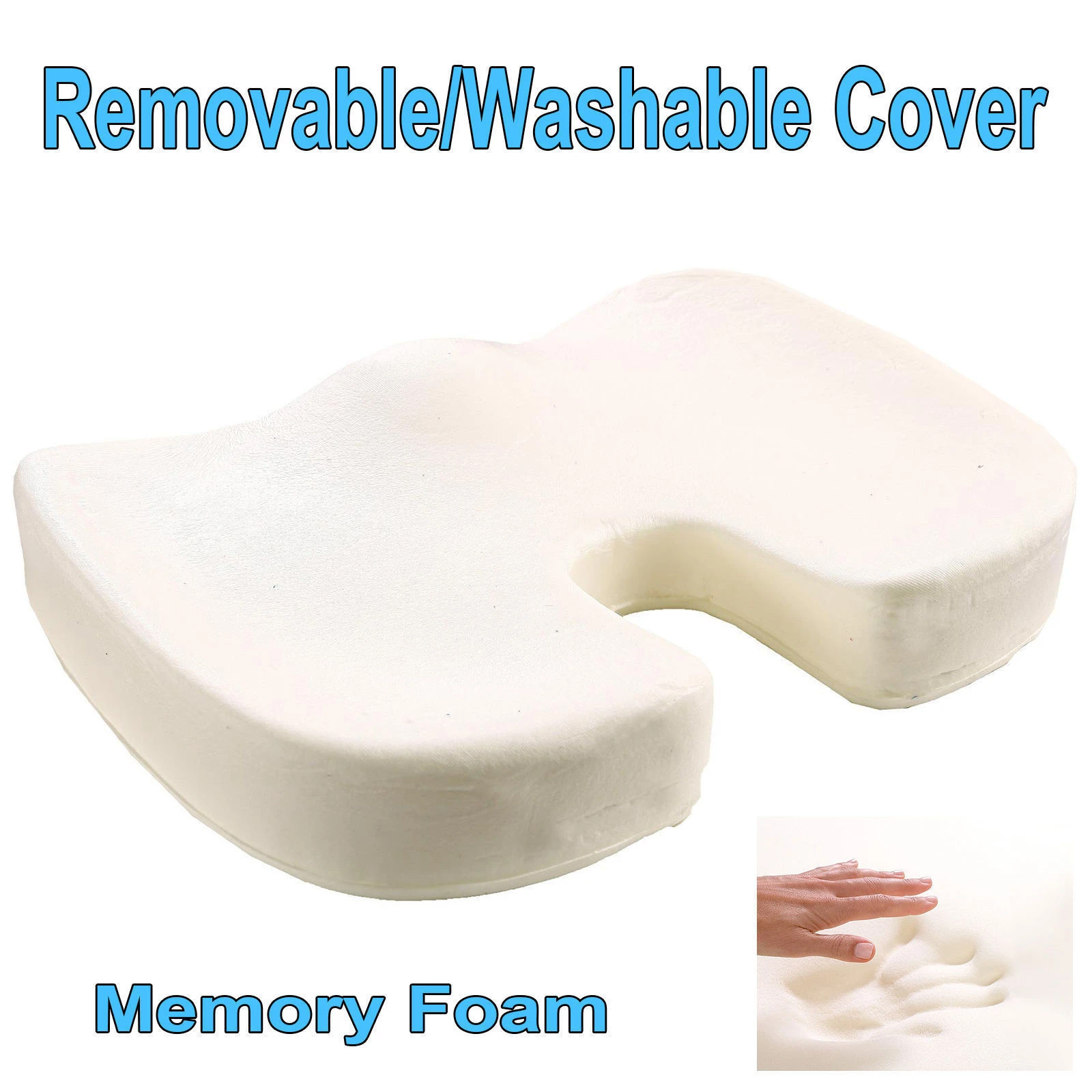 Orthopedic Comfort Memory Foam Coccyx Seat Pad and Back Support Set - The Natural Posture
