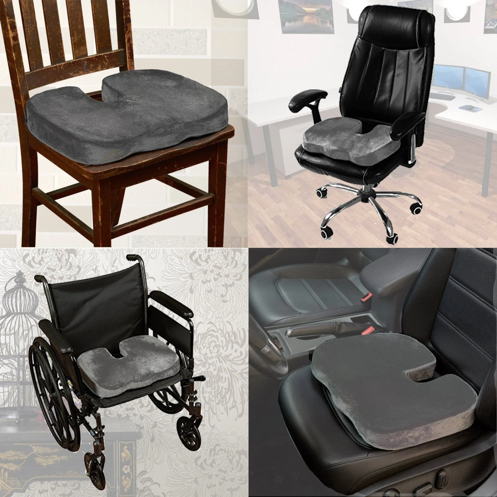 Memory Foam Seat Cushion Washable - The Natural Posture