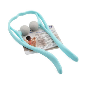 Handheld Neck Massager Roller with 2 Ball, Shiatsu Trigger Point