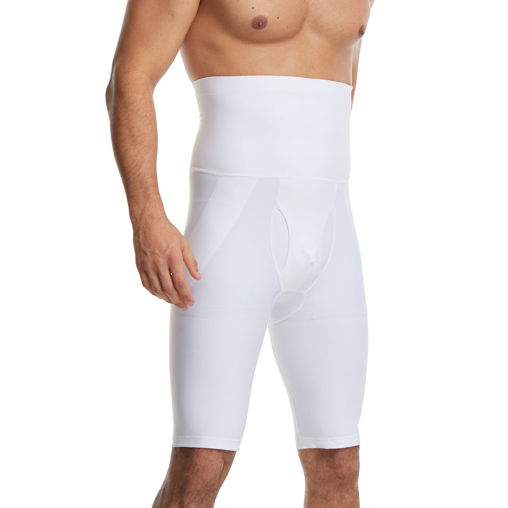 Unique Bargains Men Body Slimming Tummy Shaper Underwear Stretch Shapewear  Waist Girdle Shirt Nylon White Xl : Target